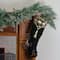 21.5" Black & Gold Damask Print Christmas Stocking
